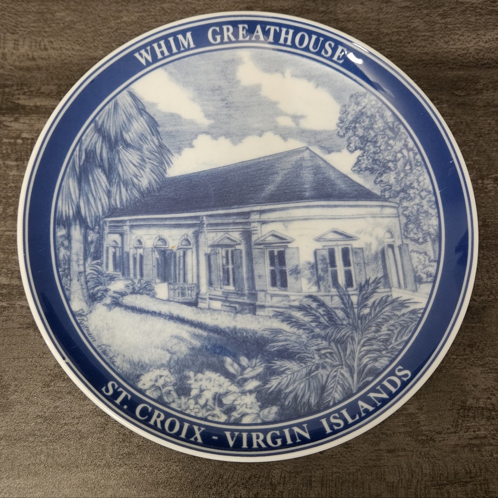 Commemorative Porcelain Plate ft. Whim Greathouse in St. Croix, VI